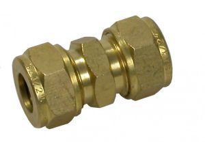 STRAIGHT CONNECTOR 11 x 11mm COMPRESSION BRASS