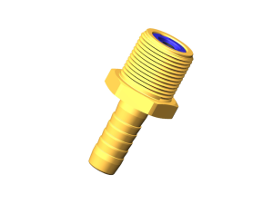 RAUFOSS M22 x 11mm HOSE NIPPLE C/W BUILT IN 8mm COUPLING