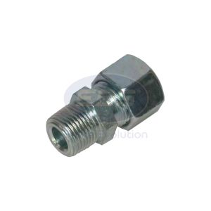 STUD STRAIGHT 1/4 BSP x 6mm COMPRESSION STEEL