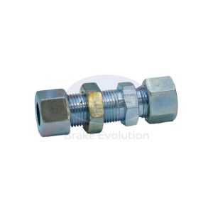 BULKHEAD STRAIGHT CONNECTOR 12 x 12mm COMPRESSION STEEL