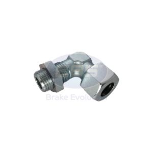 BULKHEAD STUD ELBOW M22 x 16mm COMPRESSION STEEL